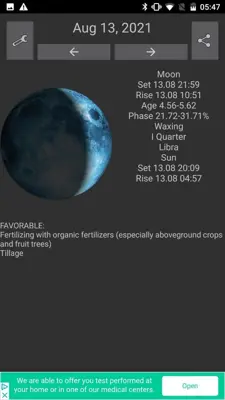 Garden lunar calendar android App screenshot 12